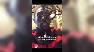 Basketball hoop haircut is wild