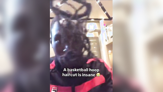 Basketball hoop haircut is wild