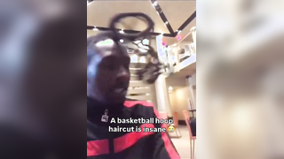 Basketball hoop haircut is wild
