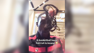 Basketball hoop haircut is wild