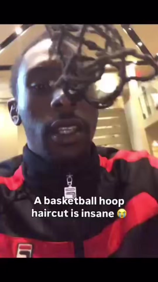 Basketball hoop haircut is wild