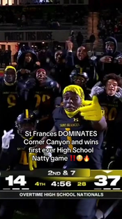 St. Frances Makes History, Winning First-Ever Overtime High School National Championship