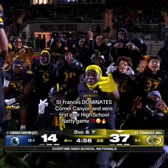 St. Frances Makes History, Winning First-Ever Overtime High School National Championship