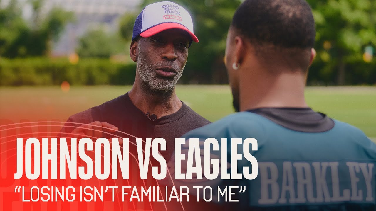 Olympic Legend Michael Johnson Drops In on Eagles Training