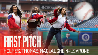 Which Track Star Can Throw the Perfect First Pitch?