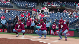 Which Track Star Can Throw the Perfect First Pitch?