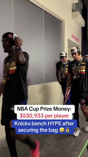 The Knicks Bench Is HYPE Following Their NBA Cup Championship