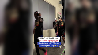 The Knicks Bench Is HYPE Following Their NBA Cup Championship