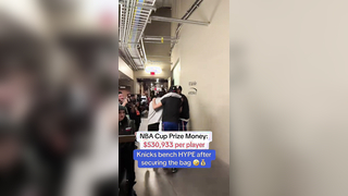 The Knicks Bench Is HYPE Following Their NBA Cup Championship
