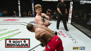 UFC 207 : Alex Garcia landed an overhand right that lifted Mike Pyle off the canvas.