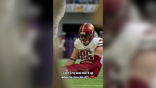 Commanders TE Zach Ertz was in tears on the cart (Via @HBO Max, @...