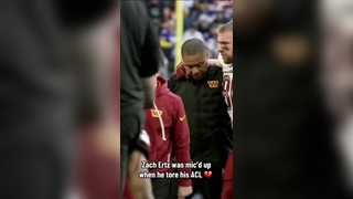 Commanders TE Zach Ertz was in tears on the cart (Via @HBO Max, @...