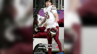 Commanders TE Zach Ertz was in tears on the cart (Via @HBO Max, @...
