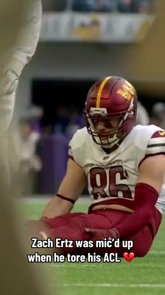Commanders TE Zach Ertz was in tears on the cart (Via @HBO Max, @...