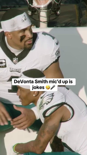 We need Smitty mic'd up 24/7 #devontasmith #eagles #philly #micdup ...