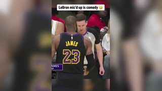This is too good #nba #basketball #lakers #lebron #micdup #funny