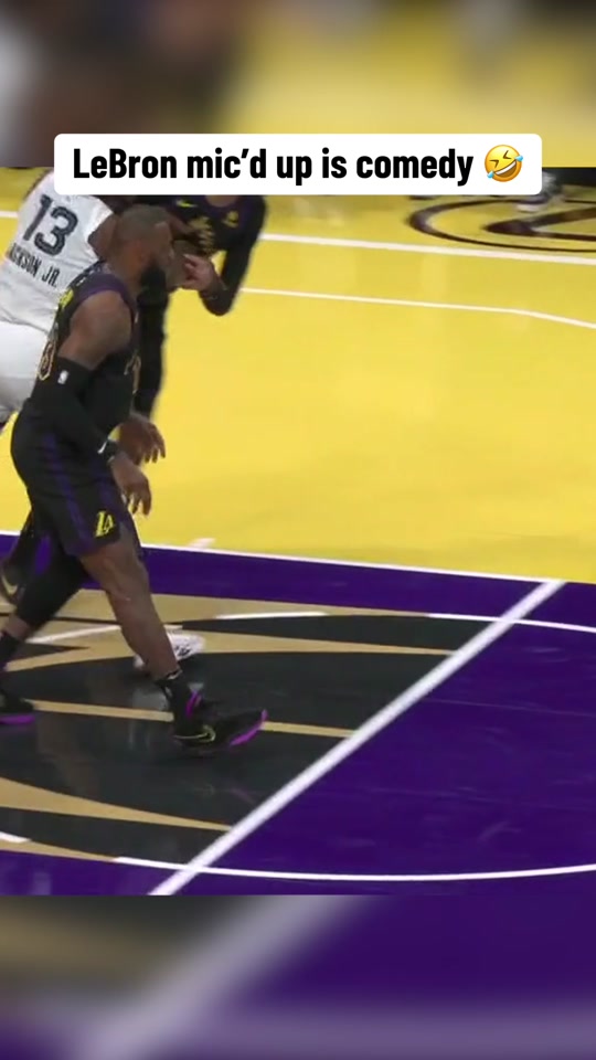 This is too good #nba #basketball #lakers #lebron #micdup #funny