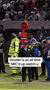 You have to love Jon Gruden MIC’d up #nfl #nflfootball #gruden