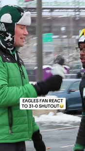 Eagles fans react to the win #flyeaglesfly #gobirds #philly #nfl #spo...