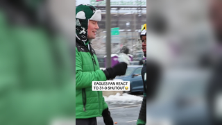 Eagles fans react to the win #flyeaglesfly #gobirds #philly #nfl #spo...