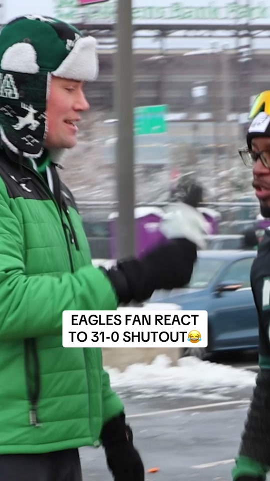 Eagles fans react to the win #flyeaglesfly #gobirds #philly #nfl #spo...
