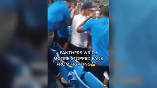 DJ Moore stopped Panthers fans from fighting ( KeepPoundingTV TW) #...