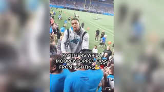 DJ Moore stopped Panthers fans from fighting ( KeepPoundingTV TW) #...
