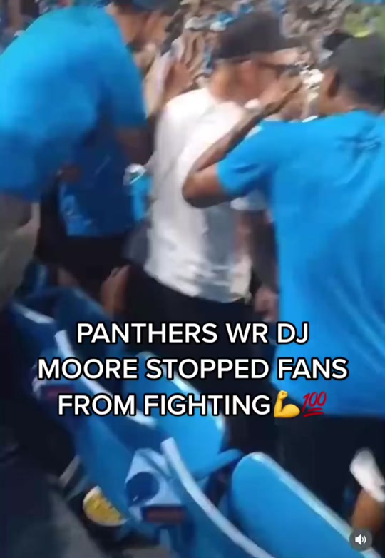 DJ Moore stopped Panthers fans from fighting ( KeepPoundingTV TW) #...