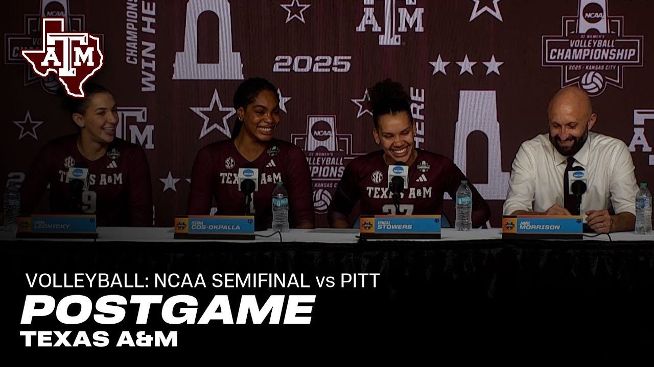 Texas A&M Sweeps Pitt: Jamie Morrison, Lednicky, Cos-Okpalla & Stowers Address Media | NCAA Semifinals
