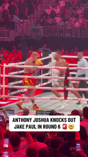 JAKE PAUL FALLS IN THE 6TH ROUND TO ANTHONY JOSHUA Live only on @Ne...