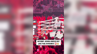 JAKE PAUL FALLS IN THE 6TH ROUND TO ANTHONY JOSHUA Live only on @Ne...