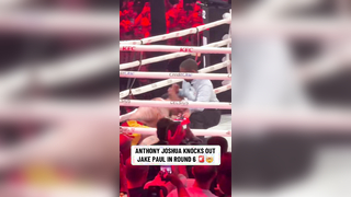JAKE PAUL FALLS IN THE 6TH ROUND TO ANTHONY JOSHUA Live only on @Ne...