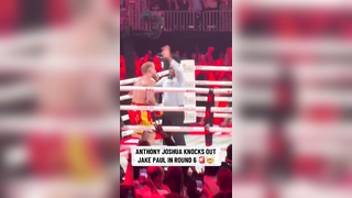 JAKE PAUL FALLS IN THE 6TH ROUND TO ANTHONY JOSHUA Live only on @Ne...