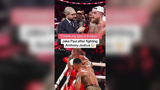 Jake Paul kept it real after his fight with Anthony Joshua Live onl...