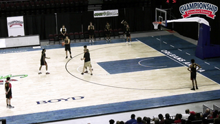 Coach Jerrod Calhoun breaks down how to manipulate the low man in the 5-Out system.