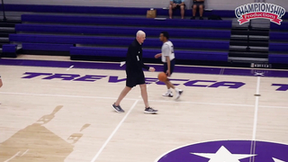 Alan Huss Coach teaching the “Aloha” drag ball-screen into dribble-drive flow!