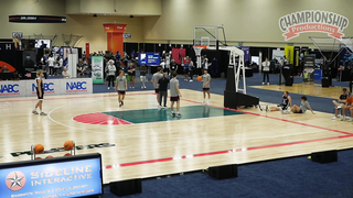 Catch & Shoot Baseline Out-of-Bounds Play! ROCKET!! Tight to the Rim for a Lob!!