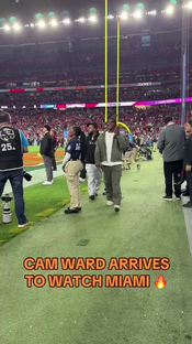 Cam Ward pulled up to watch his alma mater #collegefootball #cfp #f...