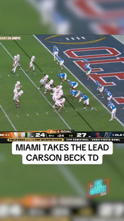 Carson Beck Runs It In Himself — What a Drive by the Miami Hurricanes