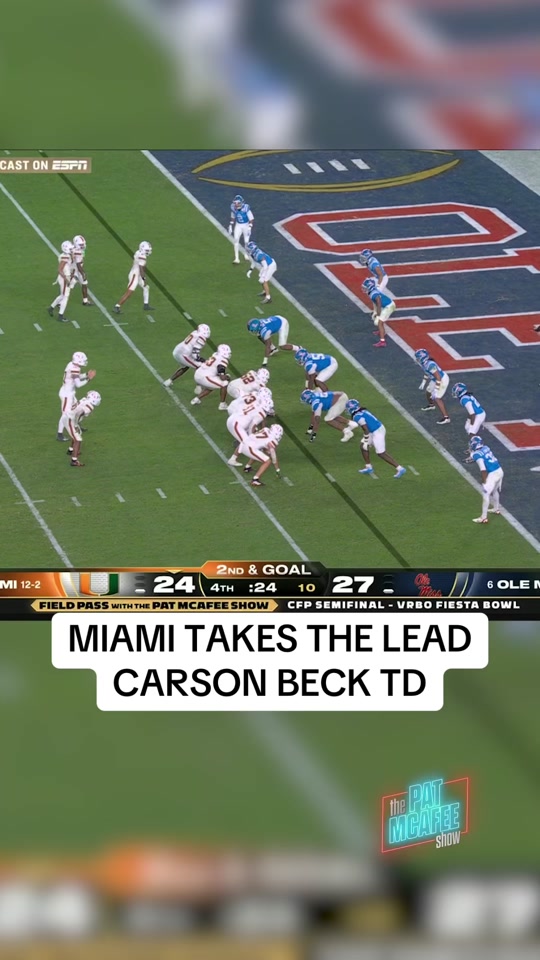 Carson Beck Runs It In Himself — What a Drive by the Miami Hurricanes