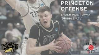 Princeton Offense - Nebraska Wesleyan University - Brush Point Away - "Dribble-Ats"