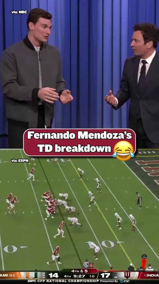 Fernando Mendoza’s breakdown of his touchdown in the CFP National Cha...