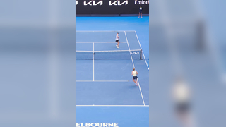 Tennis almost becomes a contact sport #AusOpen #Swiatek #Bouzkova @...