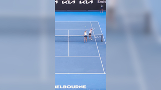 Tennis almost becomes a contact sport #AusOpen #Swiatek #Bouzkova @...