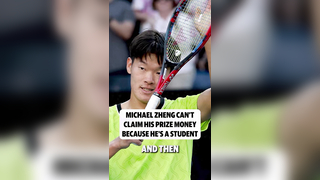 Michael Zheng can't collect a $150,000 check from the Aussie Open #Te...