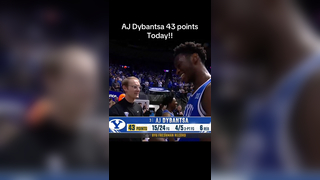 WOW!! AJ Dybantsa Breaks BYU Freshman Scoring Record with 43-Point Night