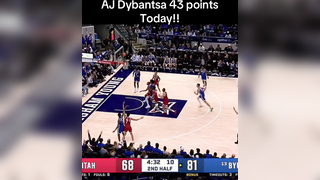 WOW!! AJ Dybantsa Breaks BYU Freshman Scoring Record with 43-Point Night
