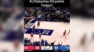 WOW!! AJ Dybantsa Breaks BYU Freshman Scoring Record with 43-Point Night