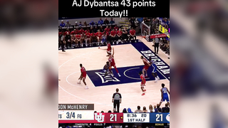 WOW!! AJ Dybantsa Breaks BYU Freshman Scoring Record with 43-Point Night