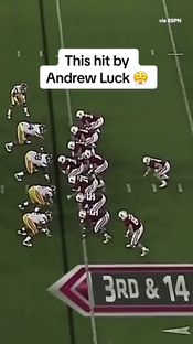 Andre Luck Delivers Linebacker-Style Hit | College Football Highlight